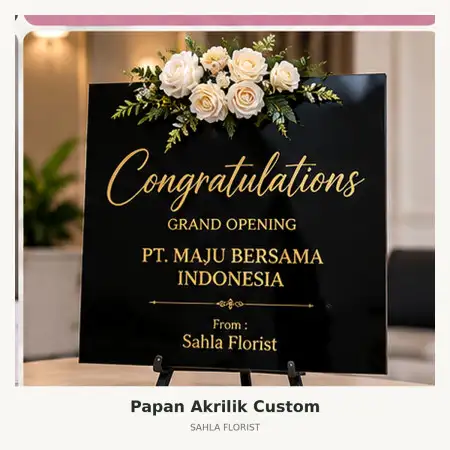 Papan Bunga Akrilik Tual